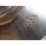 L 550 mm D 215 mm Roestvrij staal, Van der Graaf . TM215A40-0610 CR-S2. UNUSED.